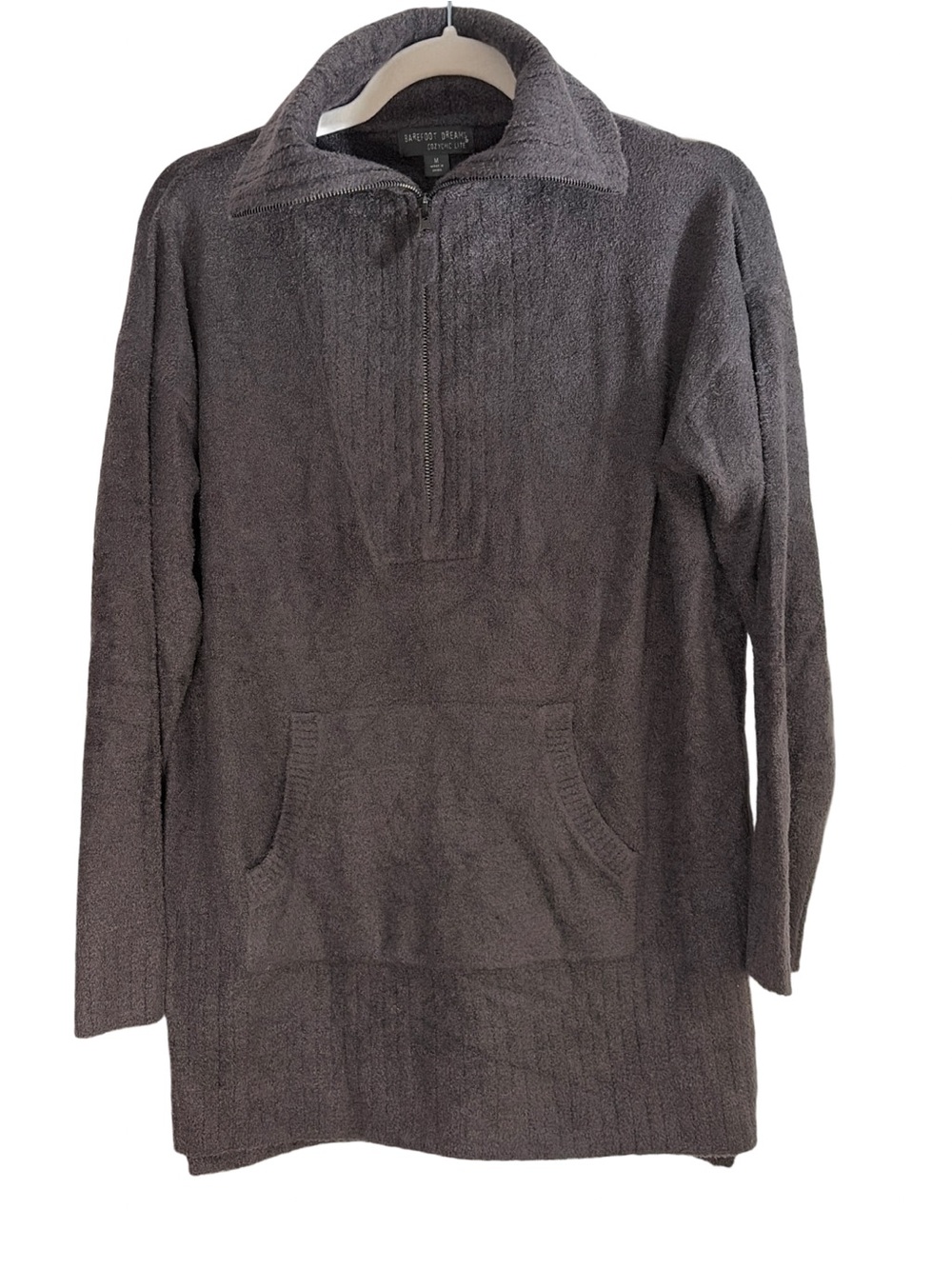 Barefoot Dreams Cozychic Zip neck pullover tunic.